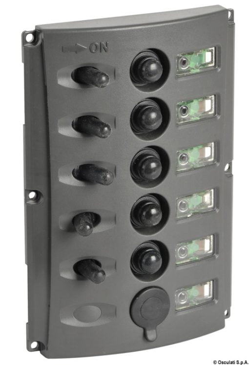 Electric panel w/automatic fuses and double LED - Artnr: 14.850.06 4