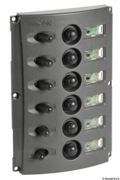 Electric panel w/automatic fuses and double LED - Artnr: 14.850.04 6