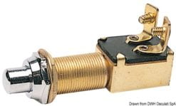 Watertight push button chromed brass 15 x 25 mm - Artnr: 14.918.04 7