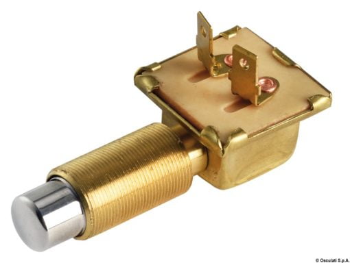 Watertight push button chromed brass 15 x 25 mm - Artnr: 14.918.04 4