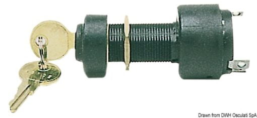 Watertight ignition key 5 positions brass - Artnr: 14.918.30 4