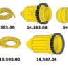 Watertight cap for 14.636.10 yellow PVC - Artnr: 14.771.70 2