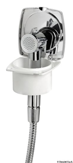 New Edge white shower box nylon hose 4 m Flat mounting - Artnr: 15.160.61 6