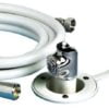 Push-button shower white finish PVC hose 2.5 m Flat mounting - Artnr: 15.242.00 1