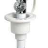 Push-button shower white finish PVC hose 4 m Flat mounting - Artnr: 15.242.01 2