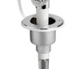 Push button shower chromed finish PVC hose 4 m Flat mounting - Artnr: 15.244.01 2
