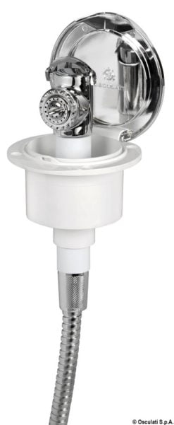 Classic Evo white shower box PVC hose 2.5 mm Flat mounting - Artnr: 15.250.00 7