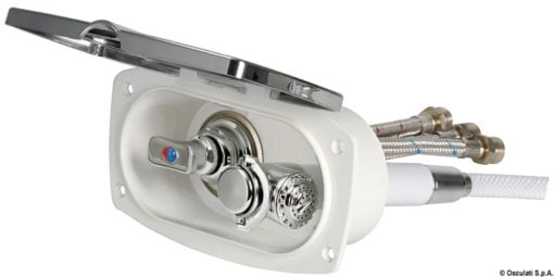 New Edge shower box white PVC hose 4 m Rear shower outlet - Artnr: 15.257.02 5