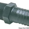 Male hose adapter black polycarbonate 1“ - Artnr: 17.206.42 1
