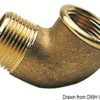 90° brass elbow male/female 1/4“ - Artnr: 17.224.09 2