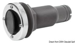 Nylon/fiberglass seacock 2“1/4 52 mm w/check valve - Artnr: 17.319.23 12