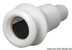 Nylon/fiberglass seacock 2“1/4 52 mm w/check valve - Artnr: 17.319.23 11