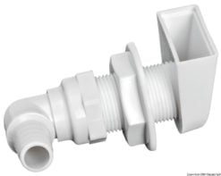 White plastic scupper 90° 1“ x 25 mm - Artnr: 17.354.80 5