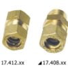 Brass comprssion joint female straight 10mm x 3/8“ - Artnr: 17.412.04 1