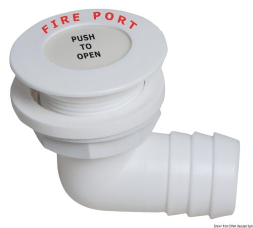 Fire Port 90° w/hose ad.38mm - Artnr: 17.681.01 3