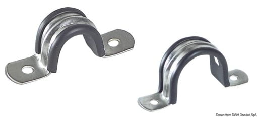 U-clip rubber-coated AISI 304 12 mm - Artnr: 18.040.12 3