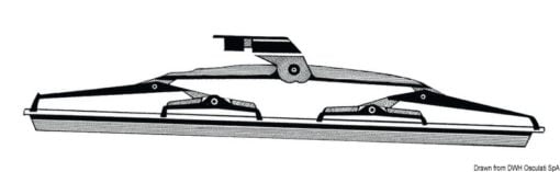 SS windshield blade w. silicone flap 505 mm - Artnr: 19.112.20 3