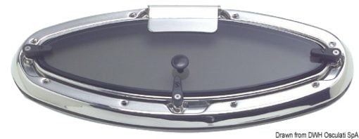 BOMAR Flagship oval portlight AISI316 400 x 200 mm - Artnr: 19.224.01 5