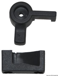 Left locking lever for LEWMAR portlights from 1982 to 1998 - Artnr: 19.910.09 10