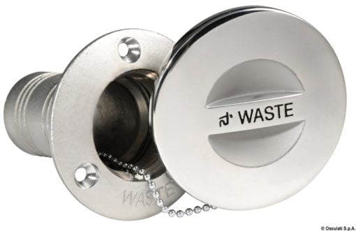 WASTE deck plug cast mirror polished AISI316 38mm - Artnr: 20.866.39 5