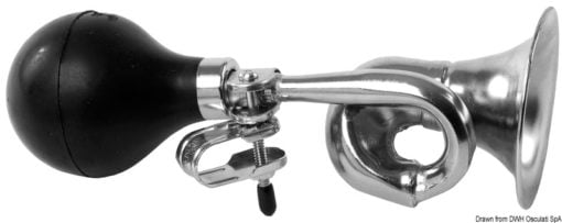 Japanese hand pressure chromed brass curved horn - Artnr: 21.453.02 3