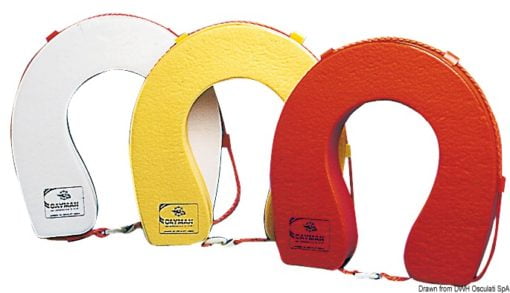 Soft horseshoe lifebuoy orange PVC accessorized - Artnr: 22.419.02 3