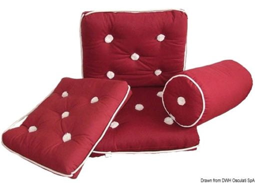 Cotton cushion w/backrest grey 430 x 750 mm - Artnr: 24.430.26 5