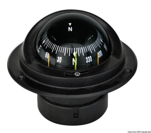 IDRA compact compass w/black front rose bracket - Artnr: 25.014.96 6