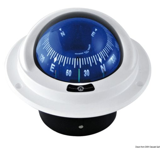 IDRA built-in compact compass w/blue front rose - Artnr: 25.014.91 3