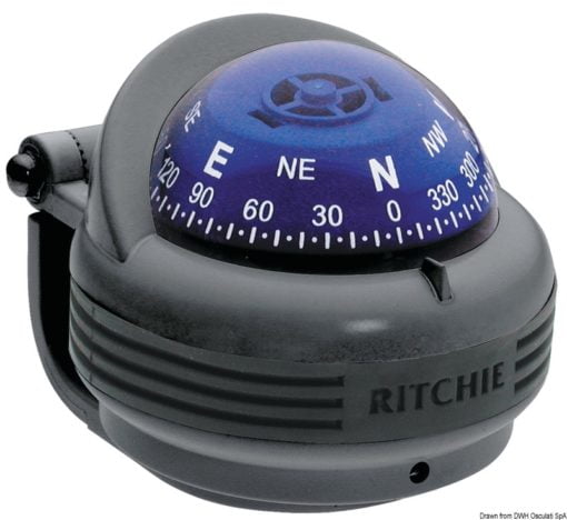 RITCHIE Trek external compass 2“1/4 grey/blue - Artnr: 25.080.13 4