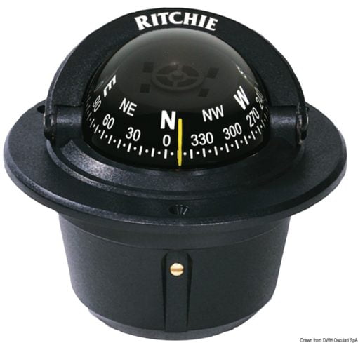 RITCHIE Explorer compass bracket 2“3/4 grey/blue - Artnr: 25.081.23 10