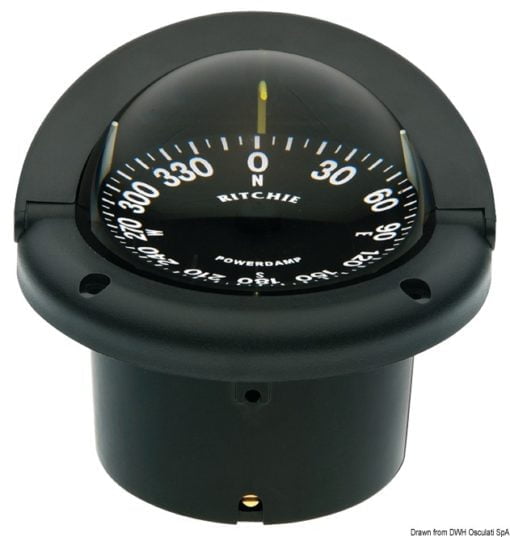 RITCHIE Helmsman 2-dial compass 3“3/4 black/black - Artnr: 25.083.31 8