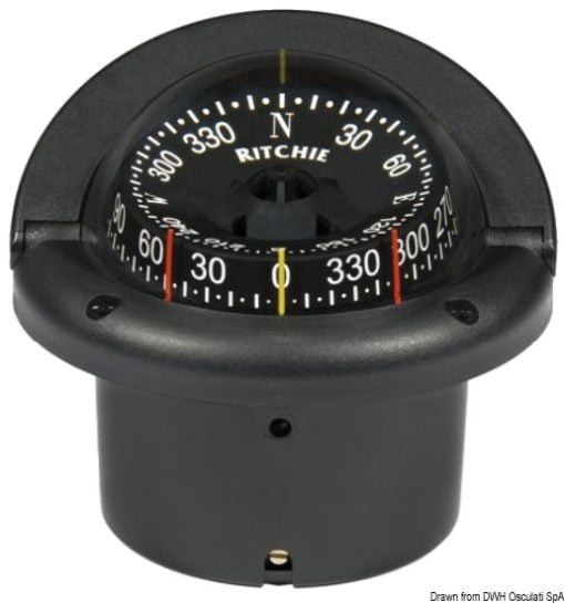 RITCHIE Helmsman 2-dial compass 3“3/4 black/black - Artnr: 25.083.31 3