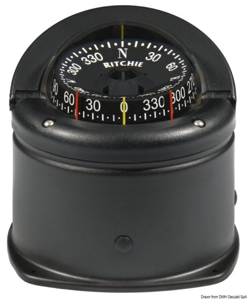 RITCHIE Helmsman 2-dial compass 3“3/4 black/black - Artnr: 25.083.31 4