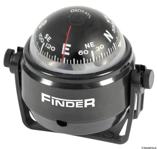 Finder compass 2“5/8 w/bracket white/blue - Artnr: 25.171.02 8
