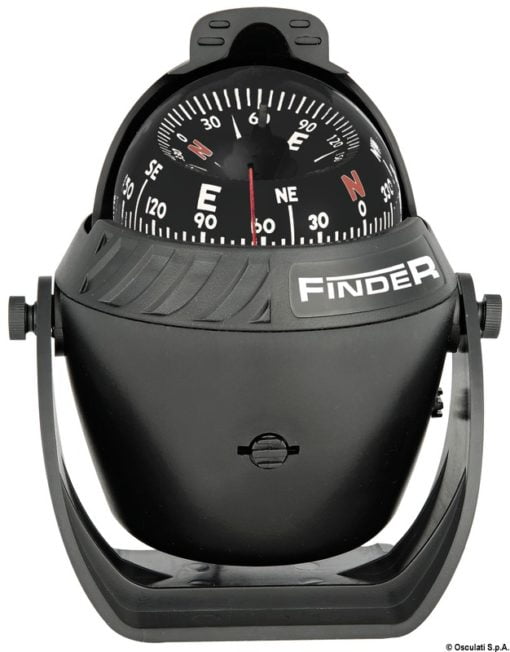 Finder compass 2“5/8 w/bracket black/black - Artnr: 25.171.01 3