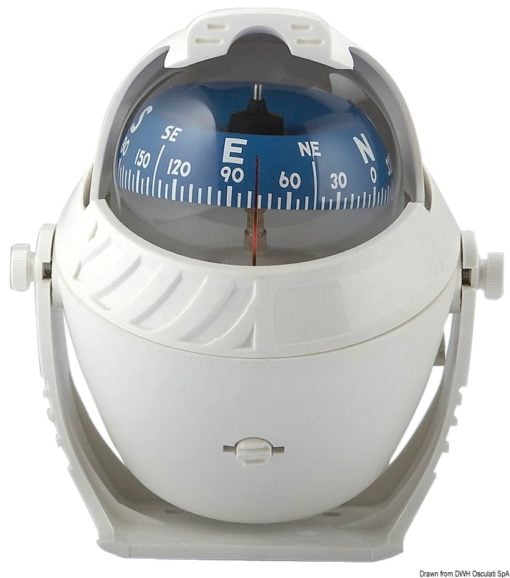 Finder compass 2“5/8 top-mounted white/blue - Artnr: 25.172.02 5