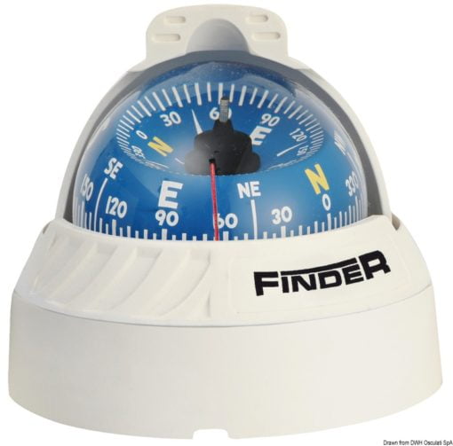 Finder compass 2“5/8 w/bracket white/blue - Artnr: 25.171.02 4