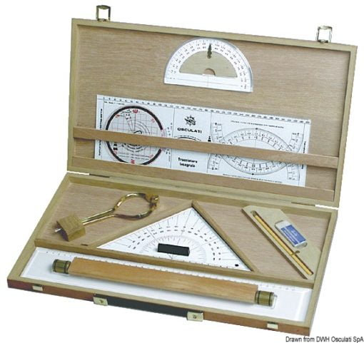 Plotting kit with wooden case - Artnr: 26.142.47 3