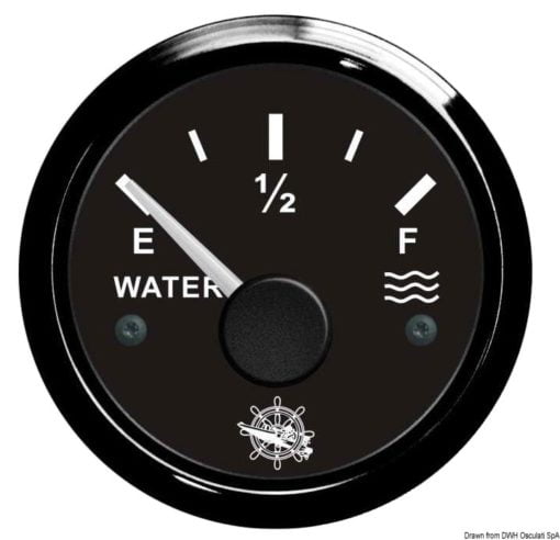 Water level gauge 240/33 Ohm black/glossy - Artnr: 27.321.03 5