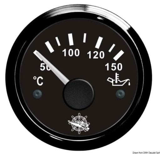 Oil temperature gauge 50/150° black/black - Artnr: 27.320.09 3