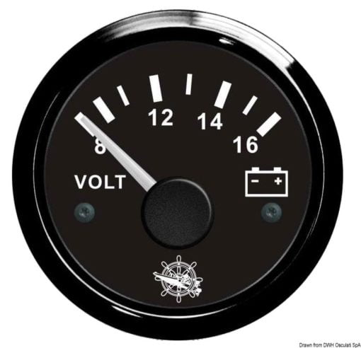 Voltmeter 8/16 V black/glossy - Artnr: 27.321.14 8