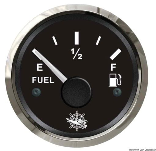 Fuel level gauge 240/33 Ohm black/black - Artnr: 27.320.01 5