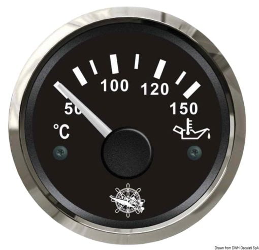 Oil temperature gauge 50/150° black/glossy - Artnr: 27.321.09 3