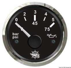 Oil pressure indicator 0/5 bar black/black - Artnr: 27.320.10 12