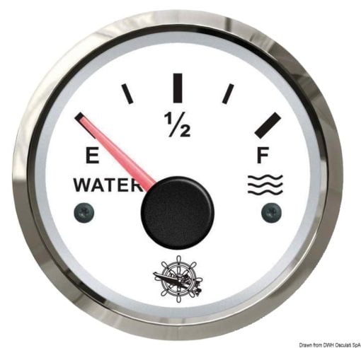 Water level gauge 240/33 Ohm white/glossy - Artnr: 27.322.03 3