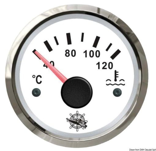 Water temperature gauge 40/120° white/glossy - Artnr: 27.322.08 3