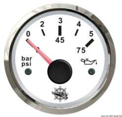 Oil pressure indicator 0/10 bar white/glossy - Artnr: 27.322.11 9