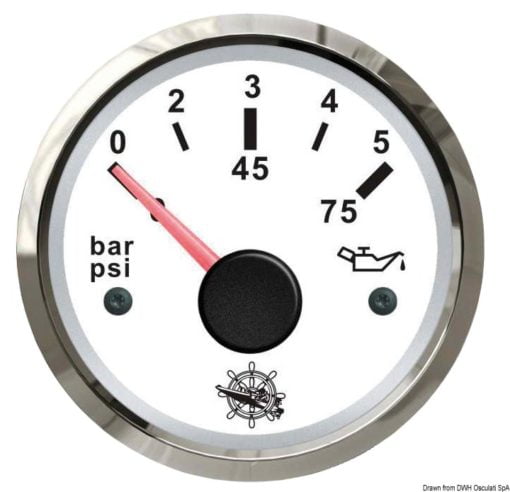 Oil pressure indicator 0/10 bar white/glossy - Artnr: 27.322.11 4