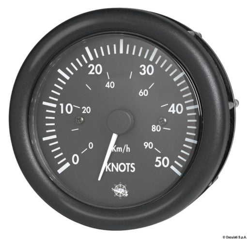Guardian speedometer 0-50 knots black 12 V - Artnr: 27.424.01 3